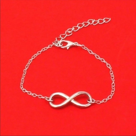 NEW Infinity Bracelet Silver Plated Lobster Clasp Men Women Unisex - Picture 3 of 4